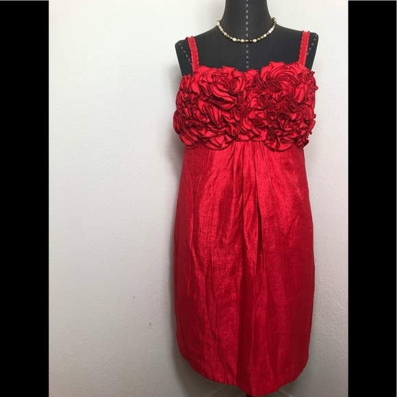 Dresses Boutique Wedding Guest Red Ruffled Dress Poshmark